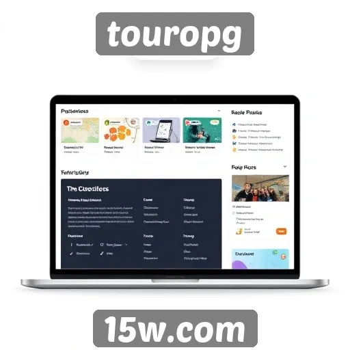 Interface do site touropg é intuitiva e amigável
