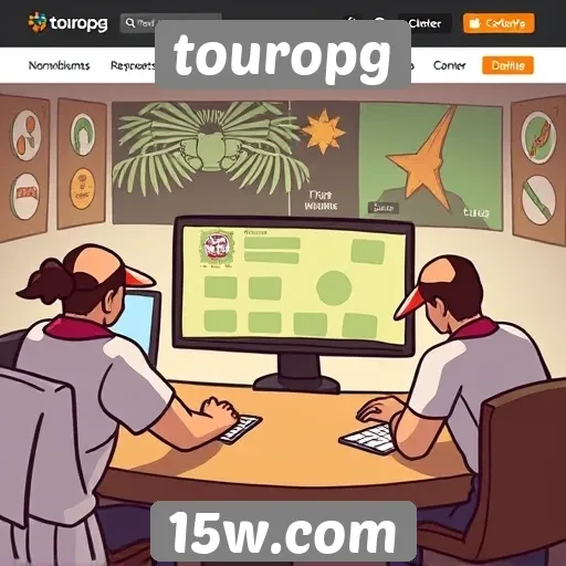 experiência de usuário no site touroPG